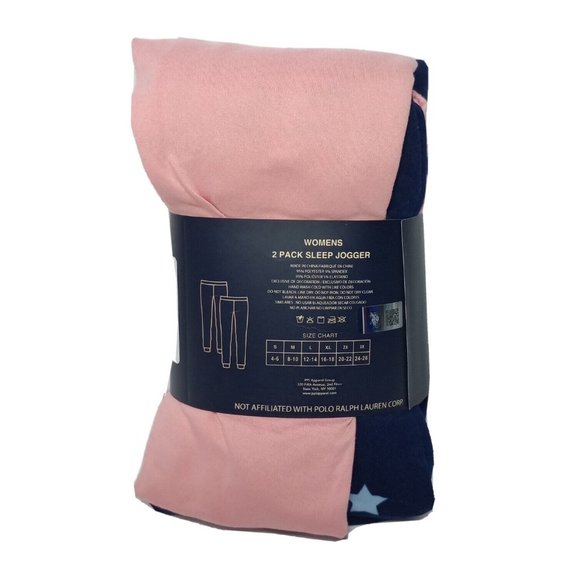 U.S. Polo Assn. Womens Ultra Soft Sleepwear 2 Pack Sleep Joggers Size Small NEW - Picture 2 of 5